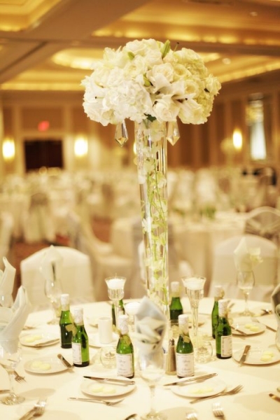 hydrangea tall centerpieces for weddings